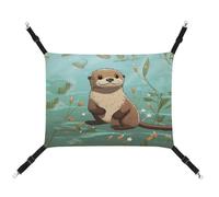 TKJMCSW Hamac pour chat avec motif de loutre mignon - Hamac pour cage à rat, furet - Hamac pour chats de grande taille - Hamac pour chat à suspendre - Hamac pour chat - Hamac pour chinchilla, animal
