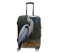 TKJMCSW Heron Housse de bagage approuvée par la TSA pour valise, élastique, lavable, anti-rayures, housse de protection pour valises de 48 à 76,2 cm, Blanc, L