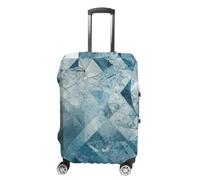 TKJMCSW Housse de bagage à motif bleu, approuvée par la TSA - Housses élastiques et lavables - Housse de protection anti-rayures pour bagages de voyage - Convient aux valises de 48 à 76,2 cm (), Blanc