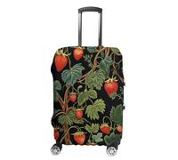 TKJMCSW Housse de bagage à motif fraise, approuvée par la TSA - Housses élastiques et lavables - Housse de protection anti-rayures pour bagages de voyage - Convient aux valises de 48 à 76,2 cm