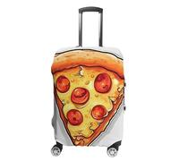 TKJMCSW Housse de bagage à pizza de dessin animé approuvée par la TSA - Housse élastique lavable - Housse de protection anti-rayures pour bagages de voyage - Convient aux valises de 48 à 76,2 cm