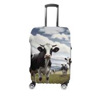 TKJMCSW Housse de bagage avec photos de vache de la ferme approuvée par la TSA - Housses élastiques et lavables - Housse de protection anti-rayures pour bagages de voyage - Convient aux valises de 48