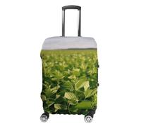 TKJMCSW Housse de bagage de champs de soja approuvée par la TSA pour valise, élastique, lavable, anti-rayures, housse de protection pour valises de 48 à 76,2 cm, blanc, M