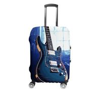 TKJMCSW Housse de bagage de guitare bleue approuvée par la TSA - Housse de bagage élastique et lavable - Anti-rayures - Convient aux valises de 48 à 76,2 cm, Blanc, XL