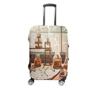 TKJMCSW Housse de bagage de laboratoire de chimie approuvée par la TSA - Housse élastique lavable anti-rayures pour bagages de voyage - Housse de protection pour valises de 48 à 76,2 cm (), blanc, XL