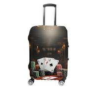 TKJMCSW Housse de bagage de tournoi de poker approuvée par la TSA pour valise, élastique, lavable, anti-rayures, housse de protection pour valises de 48 à 76,2 cm, blanc, M