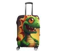 TKJMCSW Housse de bagage Dragon à bouche ouverte, approuvée par la TSA, élastique, lavable, anti-rayures, housse de protection pour valises de 48 à 76,2 cm, Blanc, L