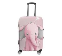 TKJMCSW Housse de bagage éléphant approuvée par la TSA pour valise, élastique, lavable, anti-rayures, housse de protection pour valises de 48 à 76,2 cm (), blanc, S