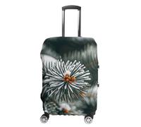 TKJMCSW Housse de bagage en forme d'aiguille de pin, approuvée par la TSA, élastique, lavable, anti-rayures, housse de protection pour valises de 48 à 76,2 cm, Blanc, M