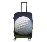 TKJMCSW Housse de bagage en forme de balle de golf approuvée par la TSA - Élastique et lavable - Anti-rayures - Convient aux valises de 48 à 76,2 cm, blanc, M