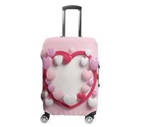 TKJMCSW Housse de bagage en forme de cœur approuvée par la TSA - Élastique et lavable - Anti-rayures - Convient aux valises de 48 à 76,2 cm, Blanc, XL
