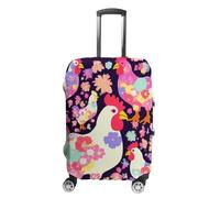 TKJMCSW Housse de bagage en forme de cœur et de poulet, approuvée par la TSA - Élastique et lavable - Anti-rayures - Convient aux valises de 48 à 76,2 cm, blanc, XL