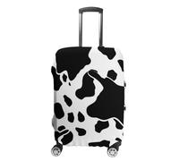 TKJMCSW Housse de bagage en forme de vache noire et blanche, approuvée par la TSA - Élastique et lavable - Anti-rayures - Pour valises de 48 à 76,2 cm, Blanc, XL