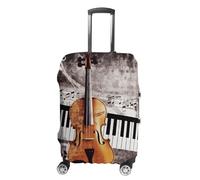 TKJMCSW Housse de bagage pour piano et violon approuvée par la TSA - Élastique et lavable - Anti-rayures - Convient aux valises de 48 à 76,2 cm, Blanc, S