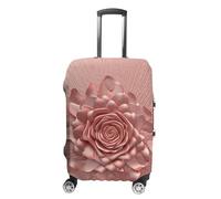 TKJMCSW Housse de bagage rose approuvée par la TSA - Housse de protection élastique et lavable - Anti-rayures - Convient aux valises de 48 à 76,2 cm, blanc, L