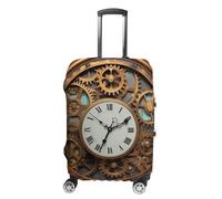 TKJMCSW Housse de bagage rusty Steampunk - Approuvée par la TSA - Élastique et lavable - Anti-rayures - Convient aux valises de 48 à 76,2 cm, Blanc, XL