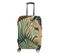 TKJMCSW Housse de bagage verte à motif décoratif, approuvée par la TSA - Housse de protection élastique et lavable - Anti-rayures - Convient aux valises de 48 à 76,2 cm, blanc, M