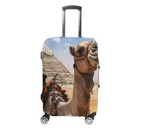 TKJMCSW Pyramid Camel Housse de bagage approuvée par la TSA pour bagages, élastique, lavable, anti-rayures, housse de protection pour bagages de voyage de 48 à 76,2 cm (), Blanc, S