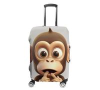 TKJMCSW Silent Monkey - Housse de bagage approuvée par la TSA pour bagages, élastique, lavable, anti-rayures, housse de protection pour bagages de voyage de 48 à 76,2 cm (taille M)