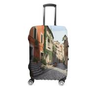 TKJMCSW Street of Italy Housse de bagage approuvée par la TSA - Élastique et lavable - Anti-rayures - Protection pour bagages de voyage - Convient aux valises de 48 à 76,2 cm, blanc, XL