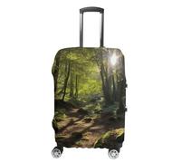 TKJMCSW Sunshine in the Woods Housse de bagage approuvée par la TSA - Housse de protection élastique lavable anti-rayures pour bagages de voyage de 48 à 76,2 cm, Blanc, XL