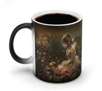 TKJMCSW Tasse à café de 325 ml, une belle tasse à changement de couleur féérique, tasses à café à changement de chaleur avec poignée, tasse magique sensible à la chaleur pour homme et femme, tasse