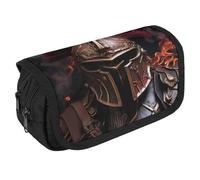 TKJMCSW Trousse à crayons de grande capacité avec fermeture éclair et 3 compartiments en tissu pour adulte - Pour homme et femme - Pour fournitures de bureau