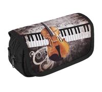 TKJMCSW Trousse à crayons de grande capacité avec fermeture éclair et 3 compartiments pour adultes - Trousse de maquillage en tissu pour homme et femme