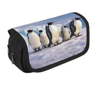 TKJMCSW Trousse à crayons de grande capacité avec fermeture éclair - Trousse à crayons multifonction avec 3 compartiments - Trousse de maquillage en tissu pour adulte - Organiseur de rangement pour