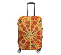 TKJMCSW Une housse complète de bagage à pizza, approuvée par la TSA - Housse de protection élastique et lavable - Anti-rayures - Convient aux valises de 48 à 76,2 cm, blanc, L