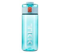 TKK 1012 Gourde pour enfant, 450 ml, anti-fuite, Tritan sans BPA, utilisable d'une seule main, avec passoire, bleue