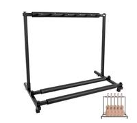 TkkMivcOC Support de guitare pliable à 5 compartiments avec tube épais et revêtement en mousse, trépied de guitare adapté aux guitares acoustiques, guitares électriques, guitares basses