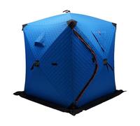 TkkMivcOC Tente de pêche pliable portable pour 2 personnes avec 4 ancrages à glace et sac de transport, imperméable et coupe-vent, pour l'hiver, protection contre le vent, la plage, la pêche, le