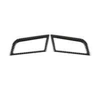 TKLGFEK Carbon Fiber Auto Dashboards Left and Right Air Vents Trim Stickers Frame Compatible for Mustang GT 2015-2020 Car Interior Accessories(Black)