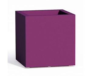 TKM Pot de fleurs Cube en résine Carré H40 Violet 40x40Cm