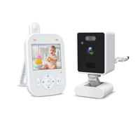 TKMARS Babyphone Camera sans WiFi,Camera Interieur Écran 2.8" Vision Nuit 940nm, Transmission 300m,Interphone Bidirectionnel,Alarme VOX/Température, 5 Berceuses - Installation Facile