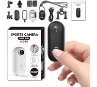 TKMARS Caméra d'action Mini WiFi 1080P Full HD, Étanche 30m Support Magnétique, 120° Grand Angle, Contrôle par App pour Animal/Moto/Vélo/Plongée/Sports Extrêmes (Noir)