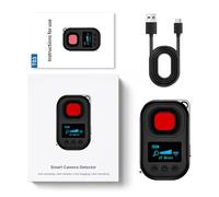 TKMARS Détecteur de Caméra Cachée, Anti Espion Détecteur, Micro GPS Traceur, RF Infrarouge Magnétique Alarme, Vibrations Portable Rechargeable, pour Hôtel Voiture Maison Bureau Anti Mouchard Bug