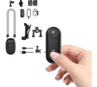 TKMARS Mini caméra d'action avec objectif grand angle 120° 1080p avec cordon magnétique, clip à 360°, enregistrement POV mains libres, caméra pour casque de vélo, moto