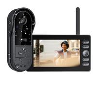 TKMARS Nouveau Sonnette sans Fil avec Caméra Extérieur Étanche,1080P Visiophone Vidéo avec Écran 4.3" IPS Double Audio & Enregistrement, Interphone Vidéo sans WiFi/Appli, Portier Vidéo pour Maison