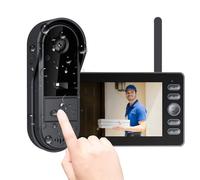 TKMARS Sonnette Extérieur Étanche sans Fil avec Caméra 1080P,Visiophone Vidéo avec Écran 4.3" Double Audio et Enregistrement,Interphone Vidéo sans WiFi/Appli,Vision Nocturne, Portier Vidéo