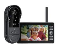 TKMARS Sonnette sans Fil avec Caméra 1080P Étanche, Visiophone Vidéo Extérieur avec Écran IPS 4.3", Double Audio & Enregistrement, Interphone Vidéo sans WiFi ni Appli, Portier Vidéo pour Maison