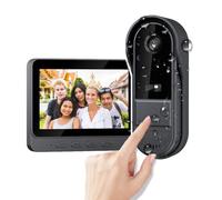 TKMARS Sonnette sans Fil avec Caméra 1080P Extérieur Étanche IP67, Visiophone Vidéo avec Écran IPS 4.3, Interphone Vidéo Angle de Vision 170, Portier Vidéo pour Maison, sans WiFi ni Application