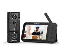TKMARS Sonnette sans Fil avec Caméra et Ecran Détection de Mouvement PIR Réveil Actif -1080P Visiophone Extérieur Étanche Grand Angle 170°, Vision Nocturne - Interphone sans WiFi pour Maison