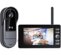 TKMARS Sonnette sans Fil Extérieur Étanche avec Caméra,Portier Vidéo Étanche IP65,Visiophone sans Fil Écran HD 4.3",120° Grand Angle,Communication Bidirectionnelle,Capture d'image Automatique