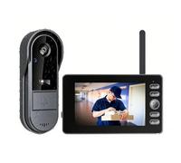 TKMARS Sonnette sans Fil Extérieur Étanche avec Caméra,Portier Vidéo Étanche IP65,Visiophone sans Fil Écran HD 4.3",120° Grand Angle,Communication Bidirectionnelle,Capture d'image Automatique