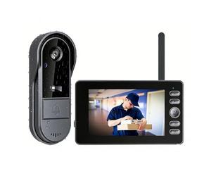 TKMARS Sonnette sans Fil Extérieur Étanche avec Caméra,Portier Vidéo Étanche IP65,Visiophone sans Fil Écran HD 4.3",120° Grand Angle,Communication Bidirectionnelle,Capture d'image Automatique