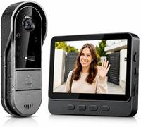 TKMARS Sonnette Vidéo sans Fil avec Écran 4.3 Pouces