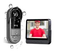 TKMARS Sonnette Vidéo sans Fil avec Écran & Caméra 1080P Visiophone Étanche IP65 Interphone Connecté Doorbell Camera Extérieur Notification Instantanée Nuit Vision L'appartement Interphone Video
