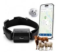 TKMARS Traceur GPS 4G pour Chien de Chasse, Cheval et Bétail, Collier GPS Étanche IP66 sans Abonnement, Localisation Temps Réel, Historique de Trajet, Autonomie 30 Jours TK935